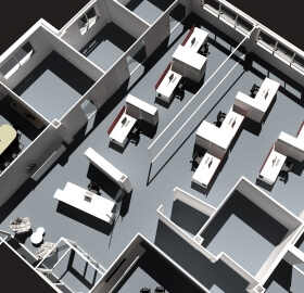 Rendu 3D bureaux